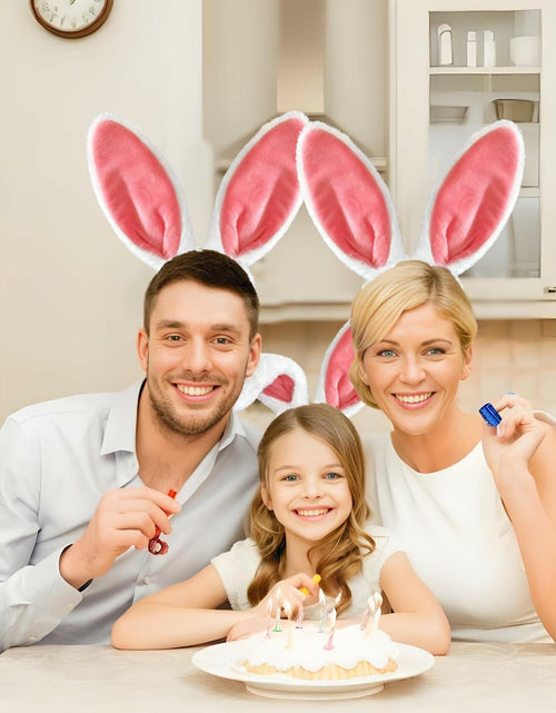 Load image into Gallery viewer, IGMaryBox 2PCS Bunny Ears Headband Plush Hairbands Pink 1 count
