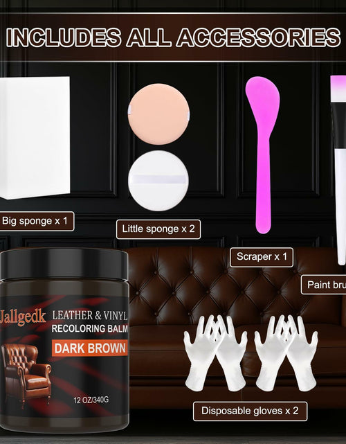 Load image into Gallery viewer, Jallgedk Leather Recoloring Balm Leather Repair Kit for Furniture Couch
