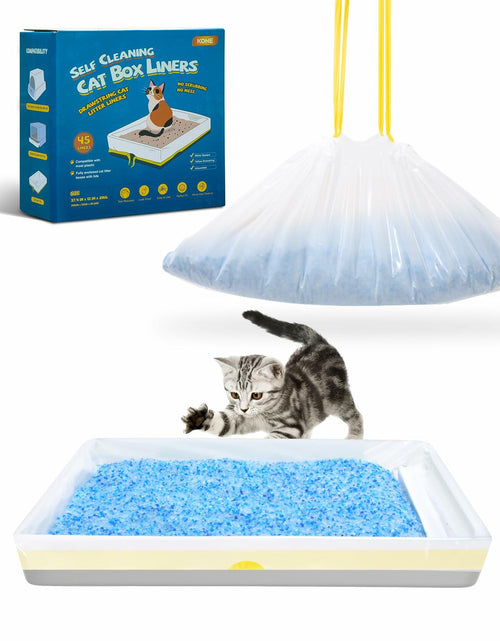 Load image into Gallery viewer, KONE 45 Count Litter Box Liners Drawstring Leak-Proof Thick Durable Bags
