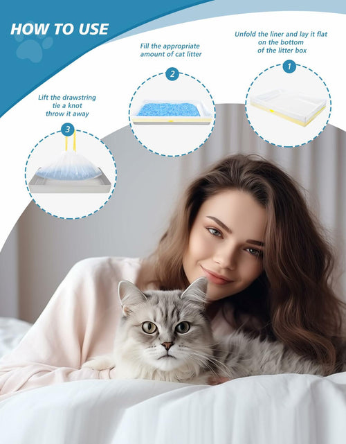 Load image into Gallery viewer, KONE 45 Count Litter Box Liners Drawstring Leak-Proof Thick Durable Bags
