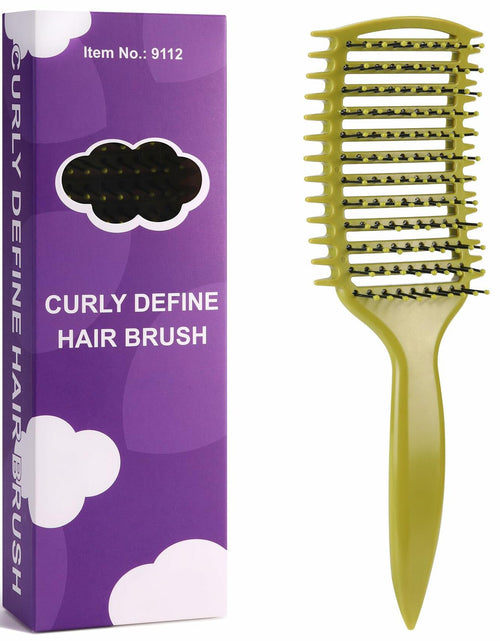 Load image into Gallery viewer, manrator Curl Defining Brush Vented Detangling Frizz Control Matcha Green
