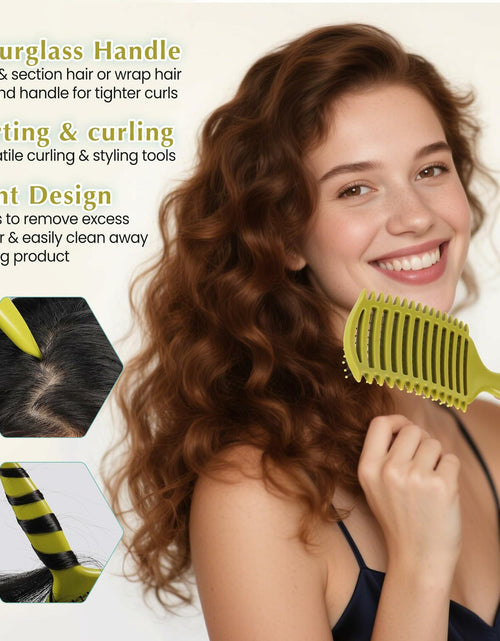 Load image into Gallery viewer, manrator Curl Defining Brush Vented Detangling Frizz Control Matcha Green
