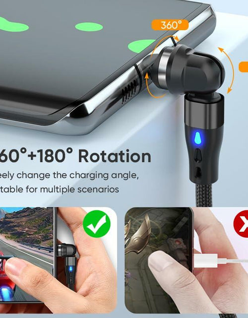 Load image into Gallery viewer, Generic Magnetic PD 60W USB C Charging Cable 3.3ft Black 1pc Aluminum
