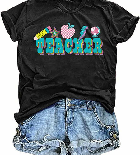 CHULIANSWEET Teacher Shirt Women Teach Kindness Graphic Tee DarkGrey2 Size XL