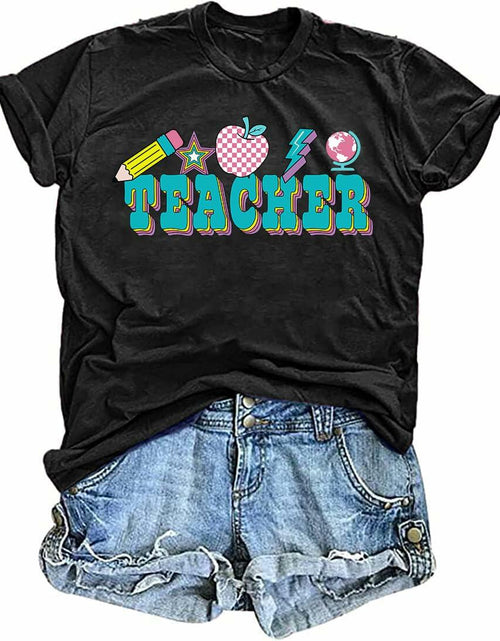 Load image into Gallery viewer, CHULIANSWEET Teacher Shirt Women Teach Kindness Graphic Tee DarkGrey2 Size XL
