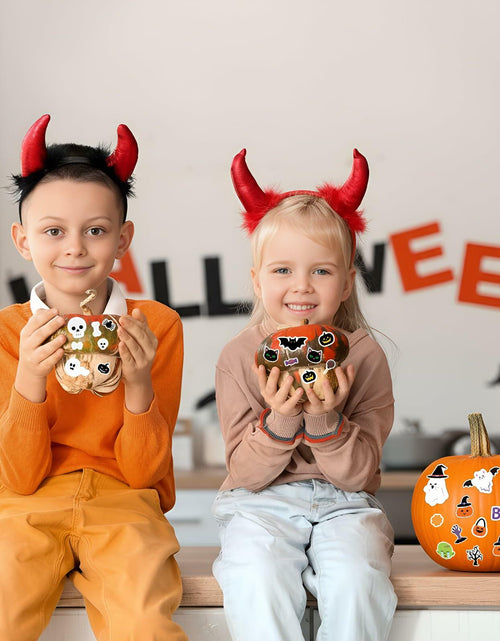 Load image into Gallery viewer, Eaasty Halloween Pumpkin Decorating Stickers 12 Sheets Multicolor Fall
