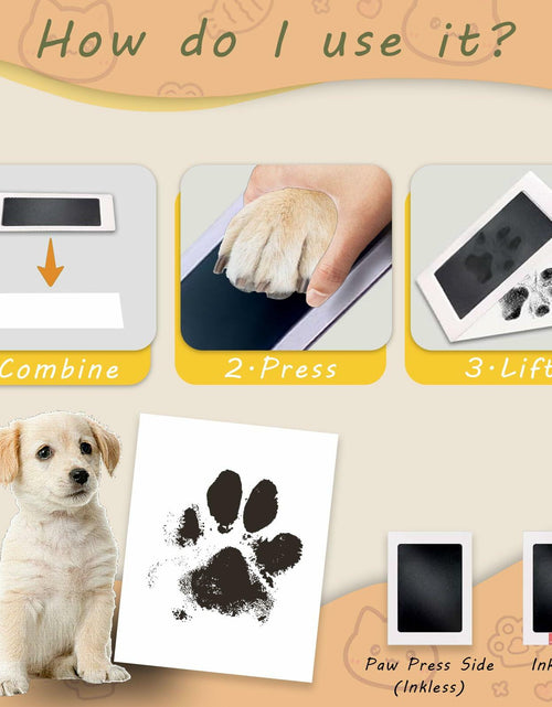 Load image into Gallery viewer, DBIGQ Dog Paw Print Kit Mess-Free Inkless Stamp Pad Medium 4Pack Black

