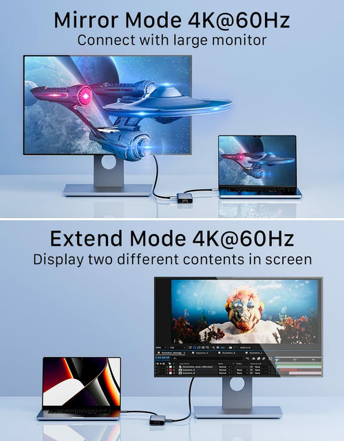 Load image into Gallery viewer, FOLODA USB C HUB 8-in-1 Docking Station HDMI 4K@60Hz Gigabit Ethernet Gray
