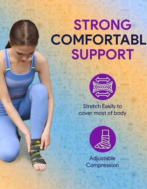 Load image into Gallery viewer, Elastic Bandage Wrap Self Closure 3"x180" Compression Sports Wrap 2 Pack
