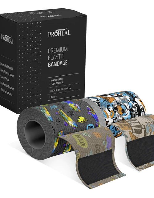 Load image into Gallery viewer, Elastic Bandage Wrap Self Closure 3"x180" Compression Sports Wrap 2 Pack

