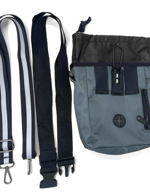 Load image into Gallery viewer, Jalousie Dog Training Pouch with Clicker &amp; Water Bowl 5 Ways to Wear Grey
