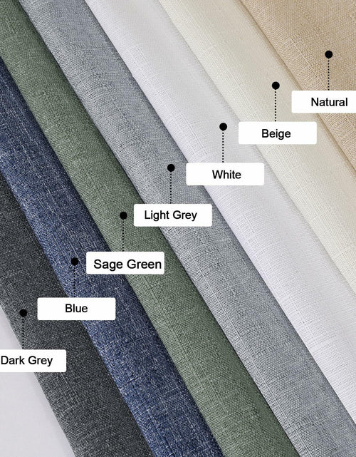 Load image into Gallery viewer, OVZME Green Curtains 40x96in 2 Panels Light Filtering Faux Linen Set
