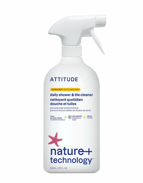 Load image into Gallery viewer, ATTITUDE Shower &amp; Tile Cleaner Citrus Zest, EWG Verified, 27.1 Fl Oz
