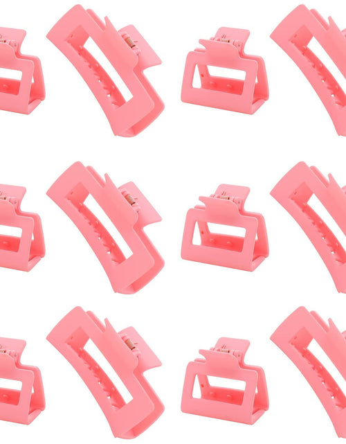 Load image into Gallery viewer, Alemaky 12 Pack Pink Square Rectangle Hair Claw Clips Non-slip Matte OPEN BOX
