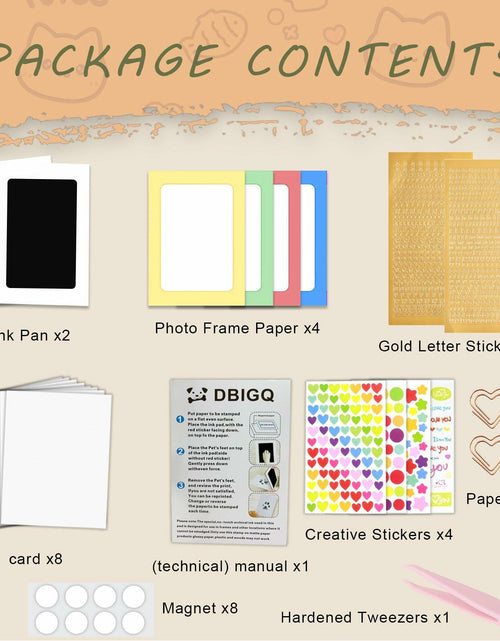 Load image into Gallery viewer, DBIGQ Dog Paw Print Kit Mess-Free Inkless Stamp Pad 2 Medium Black
