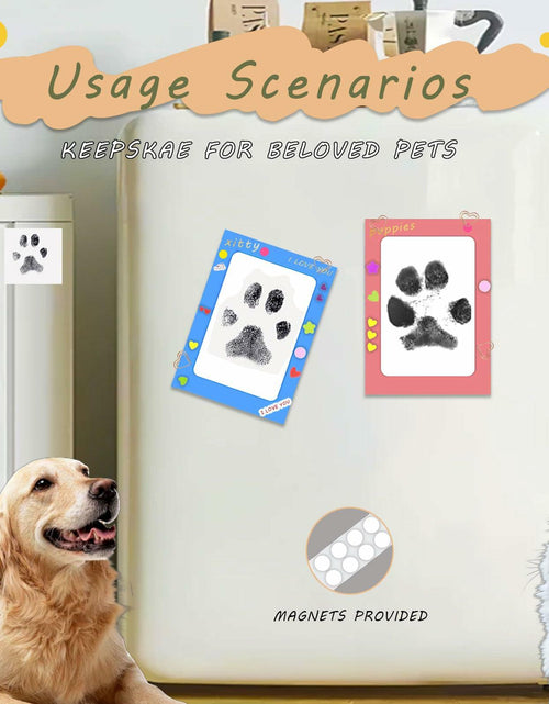 Load image into Gallery viewer, DBIGQ Dog Paw Print Kit Mess-Free Inkless Stamp Pad 2 Medium Black
