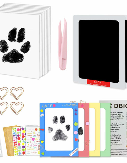 Load image into Gallery viewer, DBIGQ Dog Paw Print Kit Mess-Free Inkless Stamp Pad 2 Medium Black
