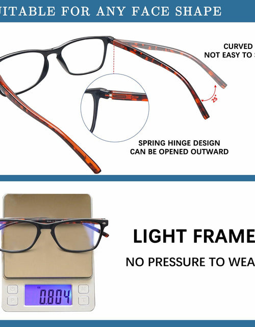 Load image into Gallery viewer, ZONLON Reading Glasses 6 Pack Blue Light Blocking Spring Hinge 3.50 Size
