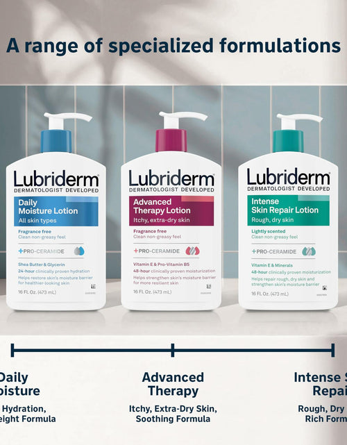 Load image into Gallery viewer, Lubriderm Daily Moisture Lotion Pro-Ceramide Shea Butter Glycerin 24 FL OZ
