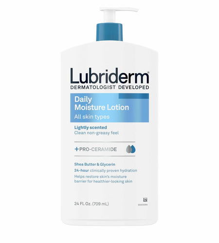 Lubriderm Daily Moisture Lotion Pro-Ceramide Shea Butter Glycerin 24 FL OZ