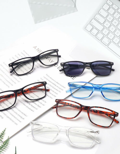 Load image into Gallery viewer, ZONLON Reading Glasses 6 Pack Blue Light Blocking Spring Hinge 3.50 Size
