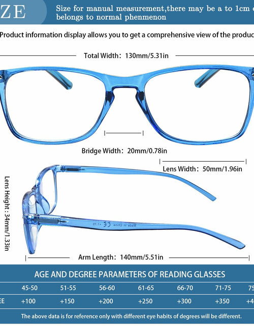 Load image into Gallery viewer, ZONLON Reading Glasses 6 Pack Blue Light Blocking Spring Hinge 3.50 Size
