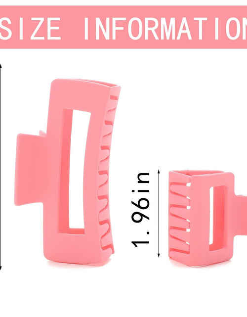 Load image into Gallery viewer, Alemaky 12 Pack Pink Square Rectangle Hair Claw Clips Non-slip Matte OPEN BOX
