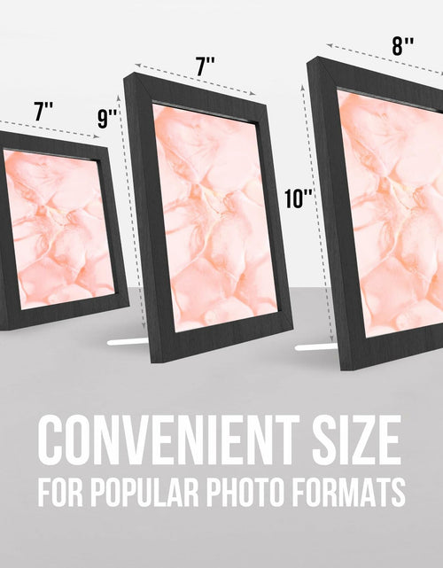 Load image into Gallery viewer, Latile Floating Picture Frames 3 Pc Glass Large Square Black UV Protection
