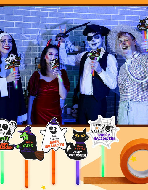 Load image into Gallery viewer, Realspring 24 Pcs Halloween Glow Sticks Purple Green Orange 0.4x7.8 Inch
