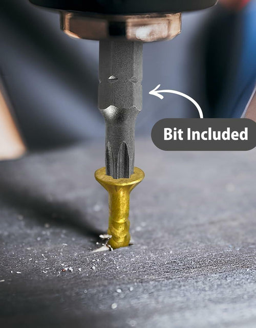 Load image into Gallery viewer, Decking Screws #9 3in Gold 100pcs Long Star Head Wood to Wood Screws
