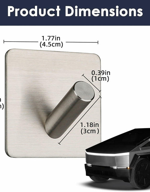 Load image into Gallery viewer, TSTESE 4PCS Stainless Steel Trunk Hooks for Tesla Cybertruck 2024-2025 Silver
