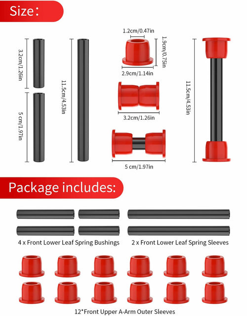 Load image into Gallery viewer, OVAS HOO Club Car Precedent Front Bushing Kit Polyurethane Black 2004-up
