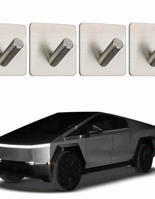 Load image into Gallery viewer, TSTESE 4PCS Stainless Steel Trunk Hooks for Tesla Cybertruck 2024-2025 Silver
