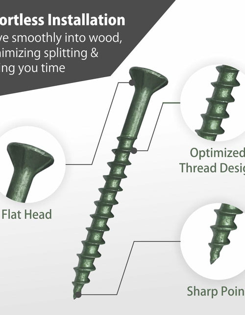 Load image into Gallery viewer, Decking Screws #9 3in Gold 100pcs Long Star Head Wood to Wood Screws
