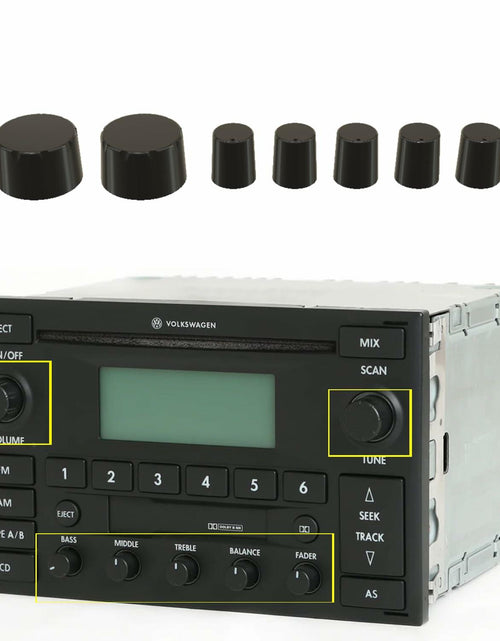 Load image into Gallery viewer, Turtle Den Volkswagen Radio Buttons Knobs Monsoon Jetta Passat Golf GTI 01-05
