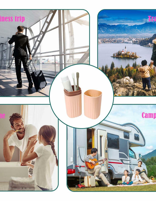 Load image into Gallery viewer, FALIZIFU Pink Travel Toothbrush Case Portable Holder Bathroom Camping
