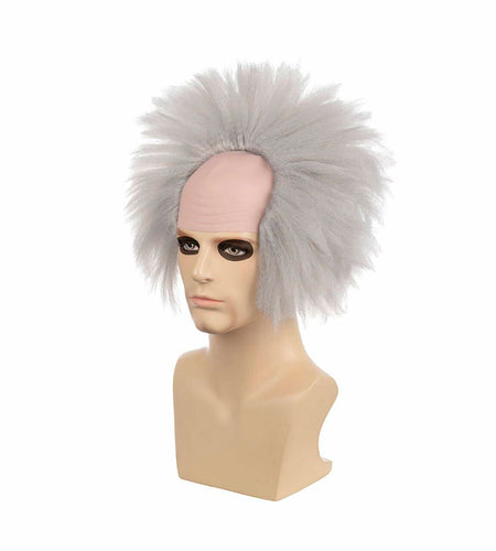 MUPUL Old Man Bald Grey Hair Wig Men Adults Cosplay Halloween Classic Style