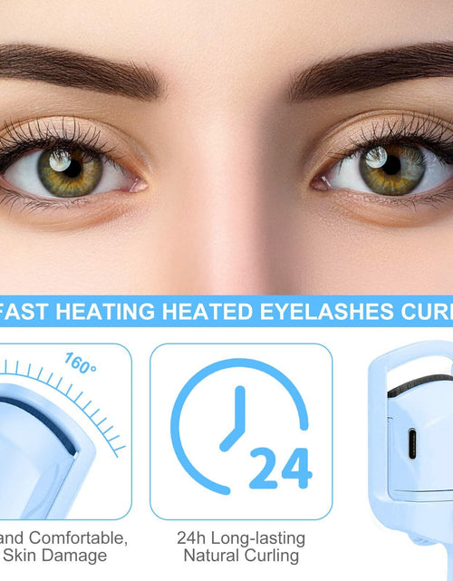 Load image into Gallery viewer, AIQIUSHA Heated Eyelash Curler Rechargeable 2 Modes Blue Size Blue

