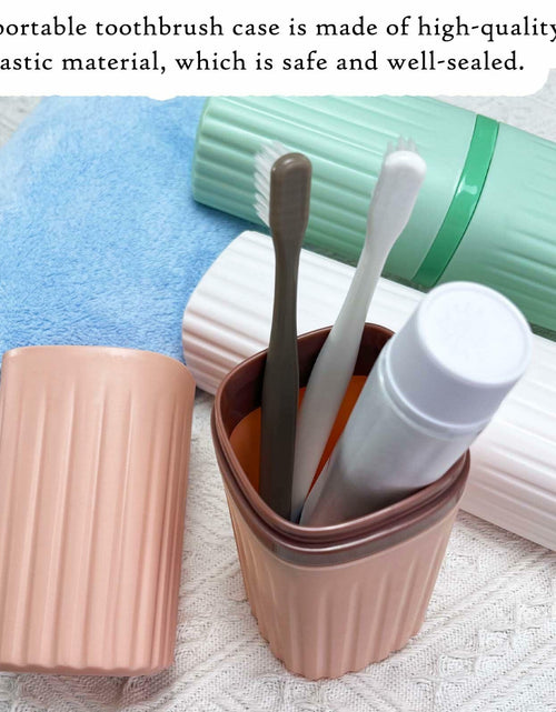 Load image into Gallery viewer, FALIZIFU Pink Travel Toothbrush Case Portable Holder Bathroom Camping
