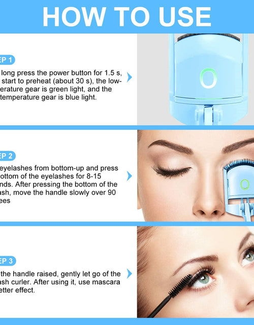 Load image into Gallery viewer, AIQIUSHA Heated Eyelash Curler Rechargeable 2 Modes Blue Size Blue
