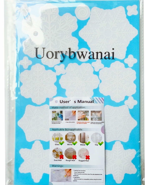 Load image into Gallery viewer, Uorybwanai 138Pcs Christmas Window Stickers Snowflakes Xmas Decals White
