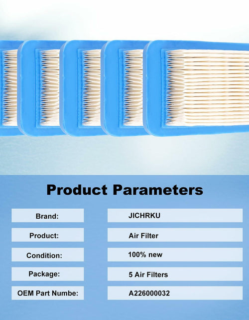 Load image into Gallery viewer, JICHEKU Air Filter A226000032 for Echo PB403 PB413 PB500 PB580 PB650 5PCS
