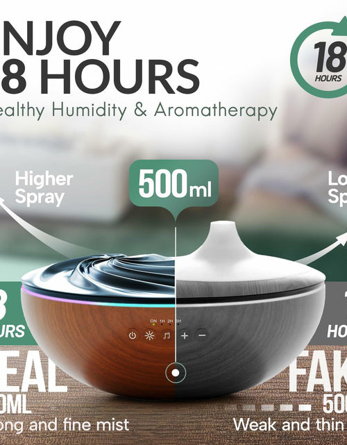 Load image into Gallery viewer, GRATIA NATURALS Aromatherapy Essential Oil Diffuser 500ml Oak Ultrasonic Mist
