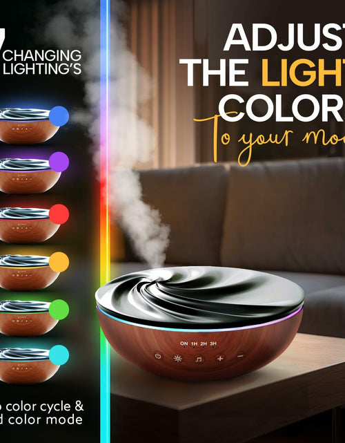 Load image into Gallery viewer, GRATIA NATURALS Aromatherapy Essential Oil Diffuser 500ml Oak Ultrasonic Mist
