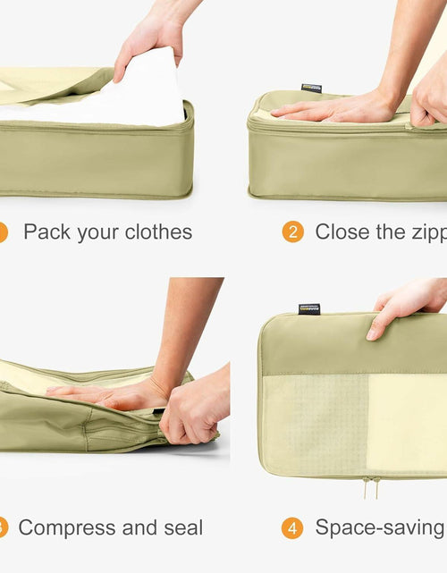 Load image into Gallery viewer, SOARSAIL 6 Set Compression Packing Cubes Travel Luggage Organizer Yellow
