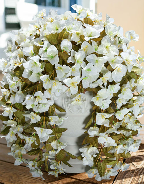 Load image into Gallery viewer, INSPRING Bougainvillea Artificial Flowers 2 pcs White UV Resistant Silk Vines
