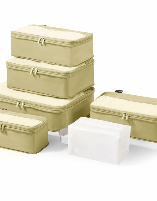 Load image into Gallery viewer, SOARSAIL 6 Set Compression Packing Cubes Travel Luggage Organizer Yellow

