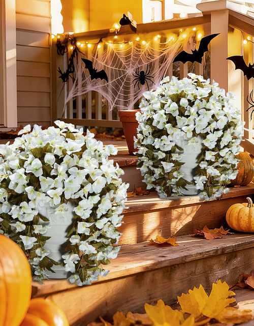 Load image into Gallery viewer, INSPRING Bougainvillea Artificial Flowers 2 pcs White UV Resistant Silk Vines
