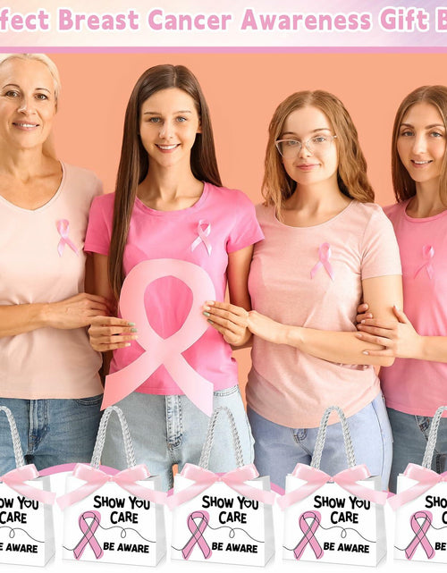 Load image into Gallery viewer, Weekgrat 25 Pack Breast Cancer Awareness Gift Bags Pink Ribbon 5.51x2.36x4.72in
