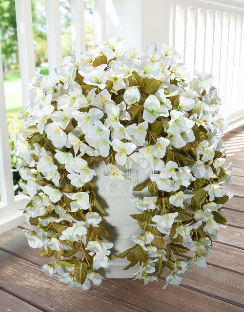 Load image into Gallery viewer, INSPRING Bougainvillea Artificial Flowers 2 pcs White UV Resistant Silk Vines
